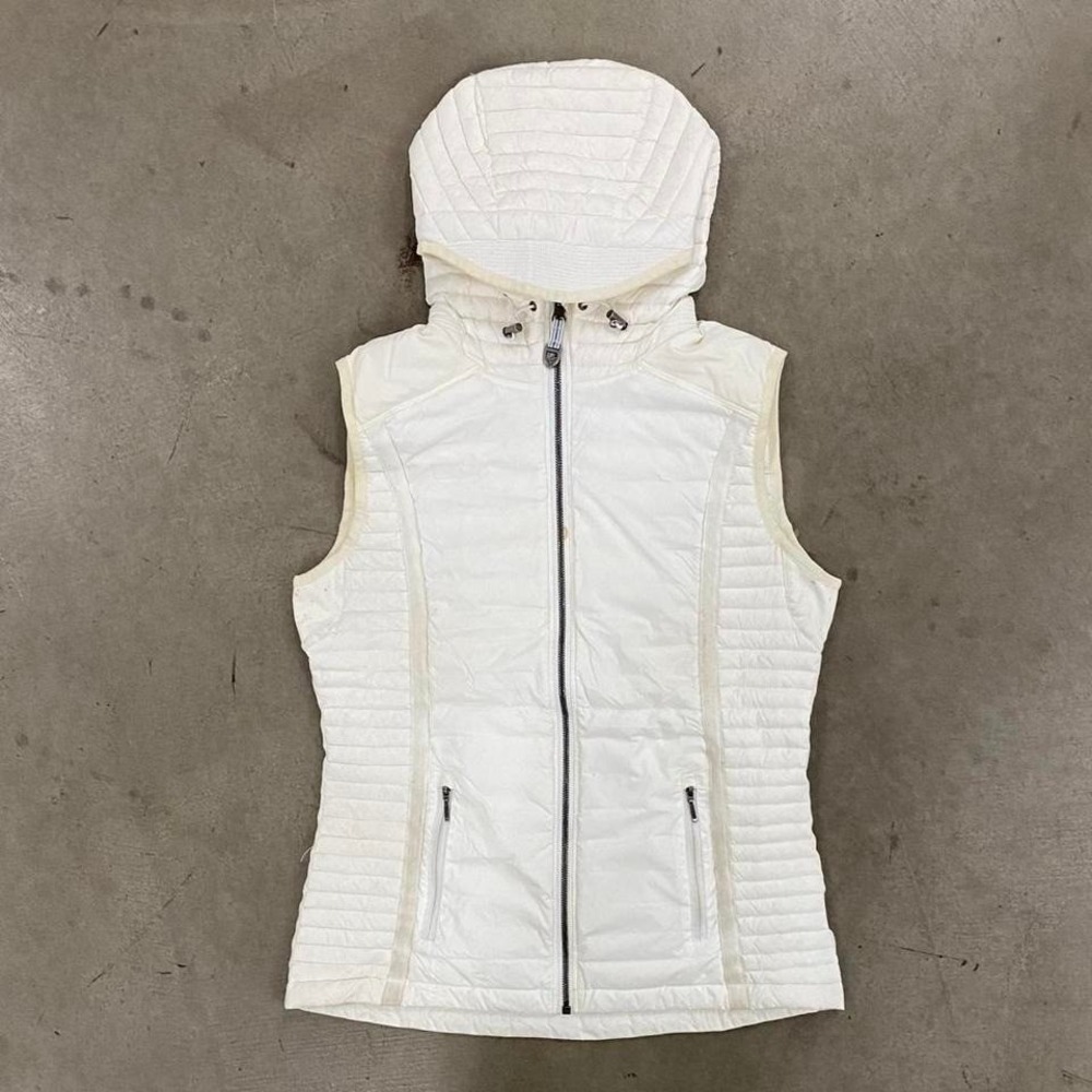 KÜHL White Puffer‎ Vest Hoodie Full Zip Women's Size S